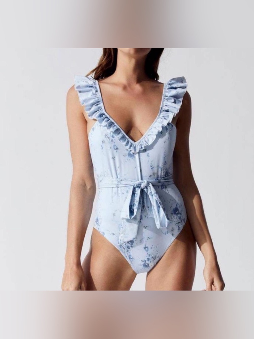 NWT LoveShackFancy Opal Celestia One Piece Swimsuit Vacation Coquette Sz L